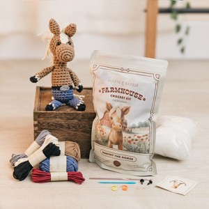 Hearth & Harbor Amigurumi Crochet Kit for Beginners, Adults, and Kids, Farm Collection Stuffed Crochet Animal Kit with Video Tutorials - 1 of 4