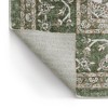 MontVoo Vintage Floral Washable Area Rug Forest Green - 3 of 4