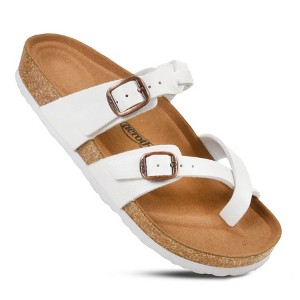 Aerothotic Irenic Womens Strappy Slide Sandals, White - 11 - 1 of 4