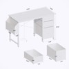 DSVIMOY Desk Office Desk with 3 Drawers Side Pocket Reversible Frame for Home Office Use, White, 47.3"*19.7"*29.5" - 3 of 4