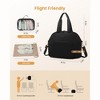 Generic Gym Bag 3Pcs Puffer Duffle Bag Carry on Weekender Tote for Personal Item Black Large - 2 of 4