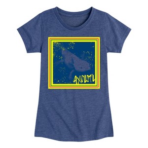 Girls' - Instant Message - Pop Axolotl Fitted Short Sleeve Graphic T-Shirt - 1 of 4