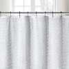 LunaLulinlk White Shower Curtain Boho Textured Tufted Striped Shower Curtain Polyester 72" x 72" - 2 of 4