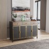 Okak Kitchen Buffet Cabinet with 6-Doors Multifunctional Sideboard Cabinet with 1-Open Shelves and 1-Drawer - 4 of 4