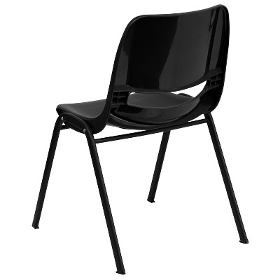 Black Metal Armless Stacking Classroom Chair