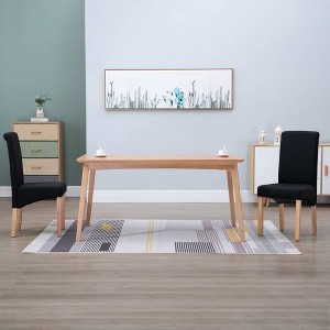 vidaXL Dining Chairs 2 pcs Black Fabric - 1 of 4