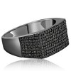 Pompeii3 1Ct Black Diamond Men's Black Gold Pave Wedding Ring - 3 of 4