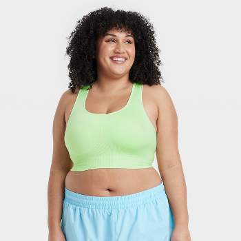 Women's Everyday Soft Light Support Strappy Sports Bra - All In Motion™  Fern Green L : Target