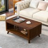 NicBex Modern Rectangular Wood Coffee Table with Storage Shelf,End Table with Solid Wood Legs,Center Table for Living Room - 2 of 4