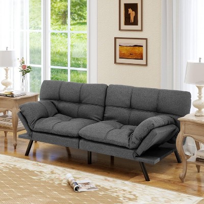 Dyonery 71"  Futon Sofa Bed, Memory Foam Modern Convertible Couch Bed,Folding Futon Sleeper Couch with Compact Living Space
