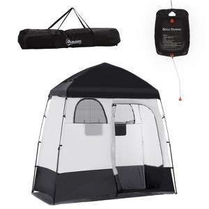 DSVIMOY Shower Tent, Pop Up Privacy Shelter for Camping, Dressing Changing Room, Portable Instant Outdoor Shower Tent, Black, 86.6"*49.2"*90.5" - 1 of 4