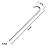 Moose Supply Heavy Duty Steel Hook Stakes, 10 Pack, 5/8" x 24" - 2 of 4