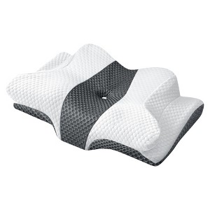 Itopfox Sleep Doctor Approved Cervical Neck Pillow, Ergonomic Contour Side Sleeper Pillow for Adults, Cooling Orthopedic Memory Foam Pillow - 1 of 4