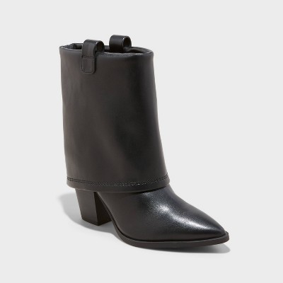 Black wedge hotsell booties target