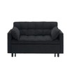 54.3'' Fabric 2-Seater Sofa Bed with 2 Pillows, Solid Wood Frame and High-Density Sponge Cushioning - 2 of 4