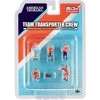 "Team Transporter Crew" Diecast Set of 6 pieces (5 Figurines and 2 Warning Triangles) for 1/64 Scale Models by American Diorama - 3 of 3