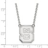 Black Bow Jewelry 14k White Gold North Carolina State Wolfpack NCAA Necklace 18 Inch - 2 of 4