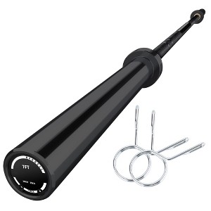 7FT Barbell Weight Bar, 700lbs Capacity Straight Weight Bar for Weightlifting and Power Lifting, Workout Barbell Fit 2'' Standard Weights - 1 of 4
