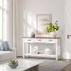 Entryway Table, Console Table with Storage Drawers, 3 Tier Farmhouse Wooden Sofa Table, Hallway Table for Entryway, Living Room - 4 of 4