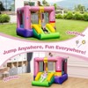 Costway Inflatable Bouncy Castle with Jumping Area Slide & Basketball Game - 4 of 4