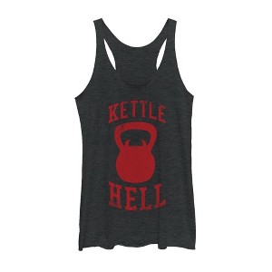 Women's CHIN UP Kettlehell Horns Racerback Tank Top - 1 of 3