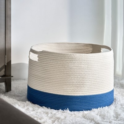 Cotton Round Laundry and Storage Basket 19.7*19.7* 13
