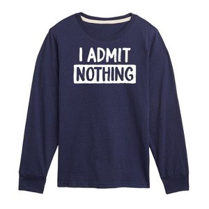 Boys' - Instant Message - I Admit Nothing Long Sleeve Graphic T-Shirt - 1 of 4