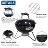 SUGIFT 14-Inch Portable Outdoor Charcoal Grill, Black - 4 of 4