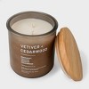 Glass Jar Vetiver and Cedarwood Candle Brown - Project 62™ - image 2 of 2