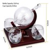 iMountek"Whiskey Decanter Globe Set with 4 Etched World Glasses & Wooden Tray - Perfect Liquor Gift Set"White - 2 of 4
