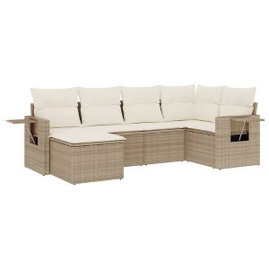 vidaXL Garden Sofa Set Beige - 1 of 4