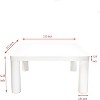 Farmhouse Coffee Table for Living Room,Square Wood Center Table,Easy Assembly, Rustic Modern Sofa Table for Home Office, Sturdy Hardwood Coffee Table - 2 of 4