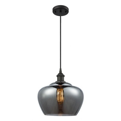 Fenton - 1 Light Cord Hung Mini Pendant In Industrial Style-11 Inches Tall and 11 Inches Wide