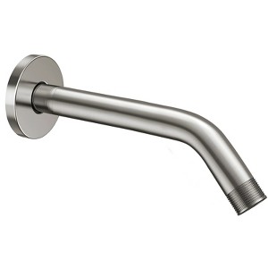 Cobbe Brushed Nickel Shower Arm with Flange and Teflon Tape, 10-Inches Wall Mounted Shower Pipe Arm 304 Stainless Steel for Fixed Shower Head - 1 of 4