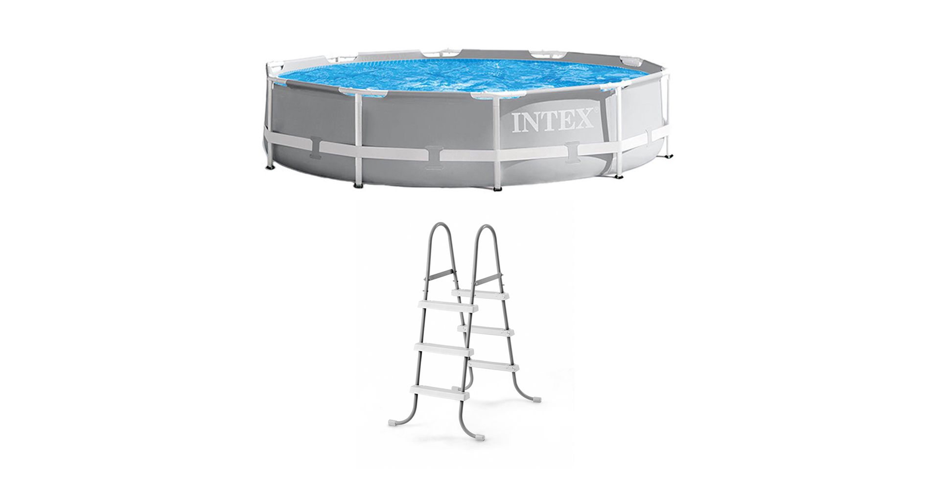 Intex 10' x 30" Above Ground Swimming Pool w/ 330 GPH Filter Pump & Pool Ladder
