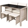 vidaXL Outdoor Dining Set Grey Poly Rattan Medium Foldable - 4 of 4