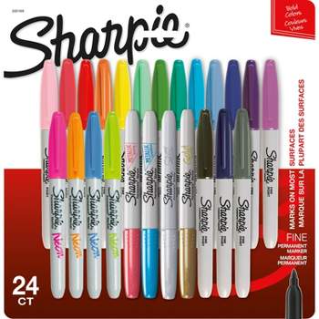 Sharpie 24pk Permanent Markers Fine Tip Multicolored