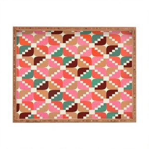 Showmemars Winter Retro Quilt Pattern Rectangular Tray -Deny Designs - 1 of 2