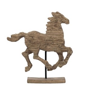 SEVOBAL Party Decorations and Accessories Defiance Spirited Horse Accent Polyresin with Textured Finish for Living Room, Brown, 16"*16"*5" - 1 of 4