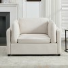 KTMBDW Accent Chair with Ottoman Set, Modern Upholstered Soft Single Sofa with Footstool for Living Room, Bedroom, Reading Room, Guestroom - 2 of 4