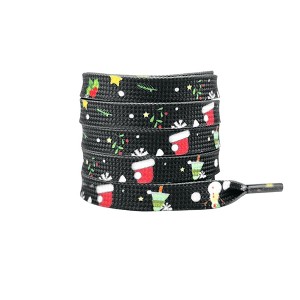 INSPIRE CHIC Christmas Flat Shoe Laces for Adults, Men, Him, Women, Teens, Christmas Decorations Shoestrings 1 Pair - 1 of 4