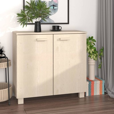 vidaXL Sideboard HAMAR Honey Brown 33.5 in.x13.8 in.x31.5 in. Solid Wood Pine