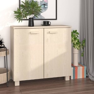 vidaXL Sideboard HAMAR Honey Brown 33.5 in.x13.8 in.x31.5 in. Solid Wood Pine - 1 of 4