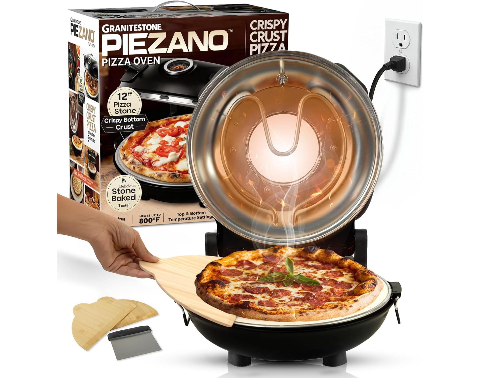 Piezano Pizza Oven Indoor/Outdoor Portable Electric Pizza Oven Pizza Maker