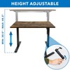 Mount-It! Height Adjustable Hand Crank Sit-Stand Desk with 55" Tabletop | Oak - 4 of 4
