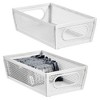 Perforated Metal Storage Bin with Handles - Set of 2 - Matte White - 3 of 4