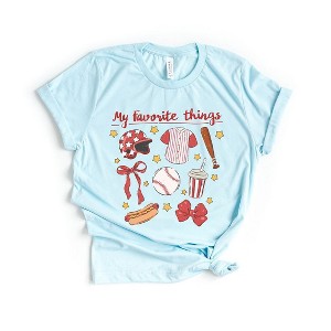 Simply Sage Market Women's Coquette Baseball Favorite Things Short Sleeve Graphic Tee - 1 of 4