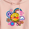 Women's - Peanuts - Woodstock Peace And Love Flair Cropped Graphic Hoodie - 2 of 4