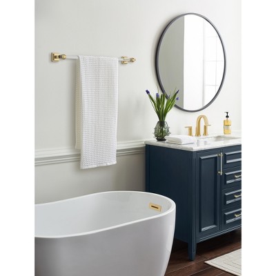 Clear and Golden Champagne Glass Cabinet Pull with Mounting Hardware