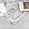 Washable Runner Rug, Vintage Oriental Low Pile, Ultra-Thin Non-Slip, Distressed Accent Carpet for Hallway, Kitchen, Bedroom - 2 of 4